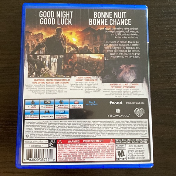Sony Video Games & Consoles Playstation 4 Dying Light Video Game